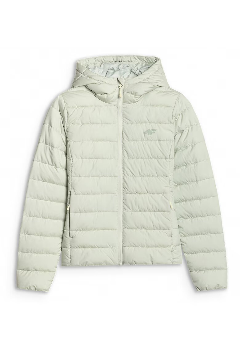 4F Дамско капитонирано яке ментовозелено - полиестер - мултиактивно облекло - синтетичен пълнеж