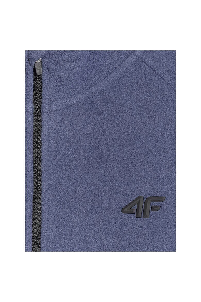 4F Hanorac sport fleece termoactiv bleumarin pentru barbati guler inalt croiala slim Тъмносин