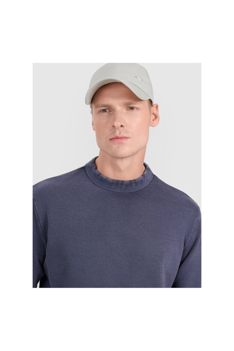 4F Мъжка спортна ежедневна блуза антрацит Regular Fit 80% памук сезон SS25 стил Sportstyle