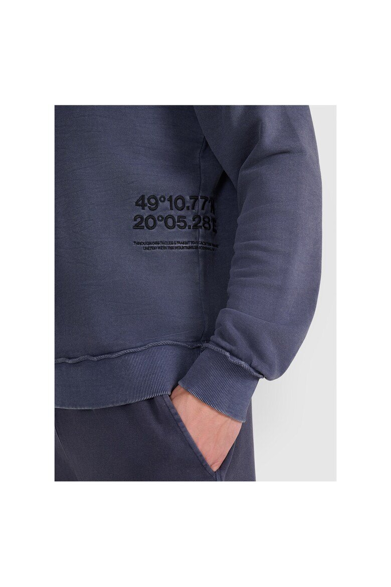 4F Мъжка спортна ежедневна блуза антрацит Regular Fit 80% памук сезон SS25 стил Sportstyle