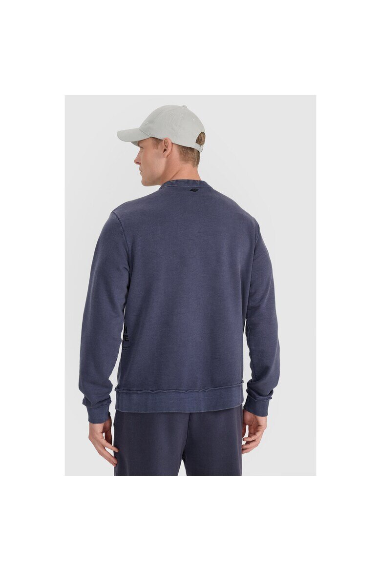 4F Мъжка спортна ежедневна блуза антрацит Regular Fit 80% памук сезон SS25 стил Sportstyle