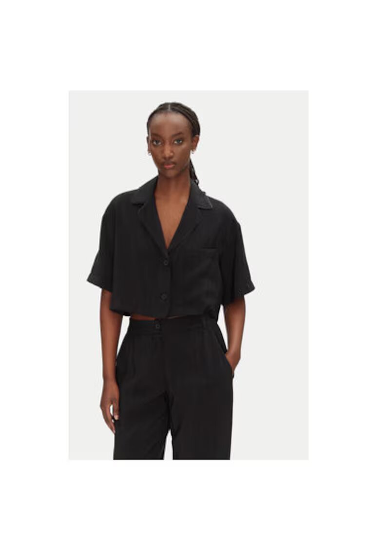 Access fashion Дамска риза 53-7043 - Вискоза/Полиестер - SM INTL - Черна