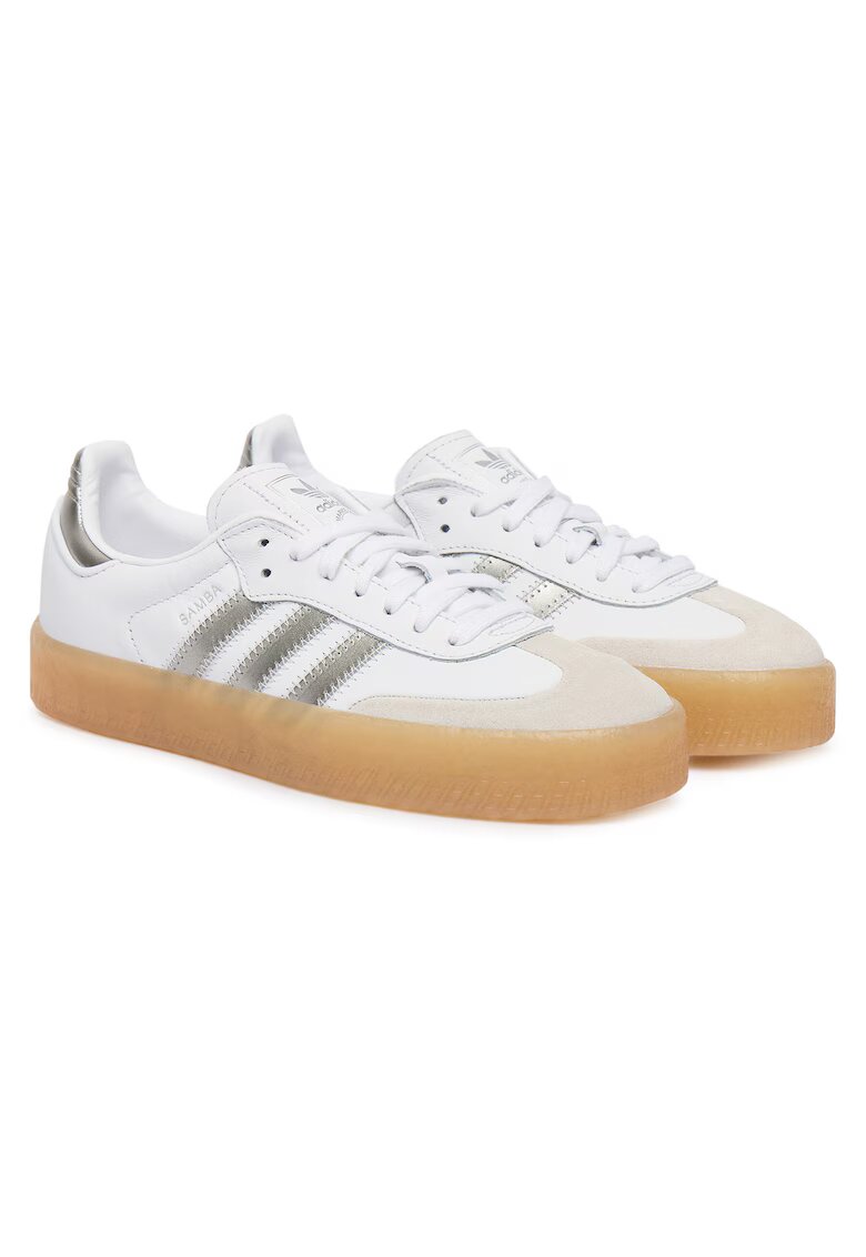 adidas Дамски кецове - естествена кожа - бели - дизайн