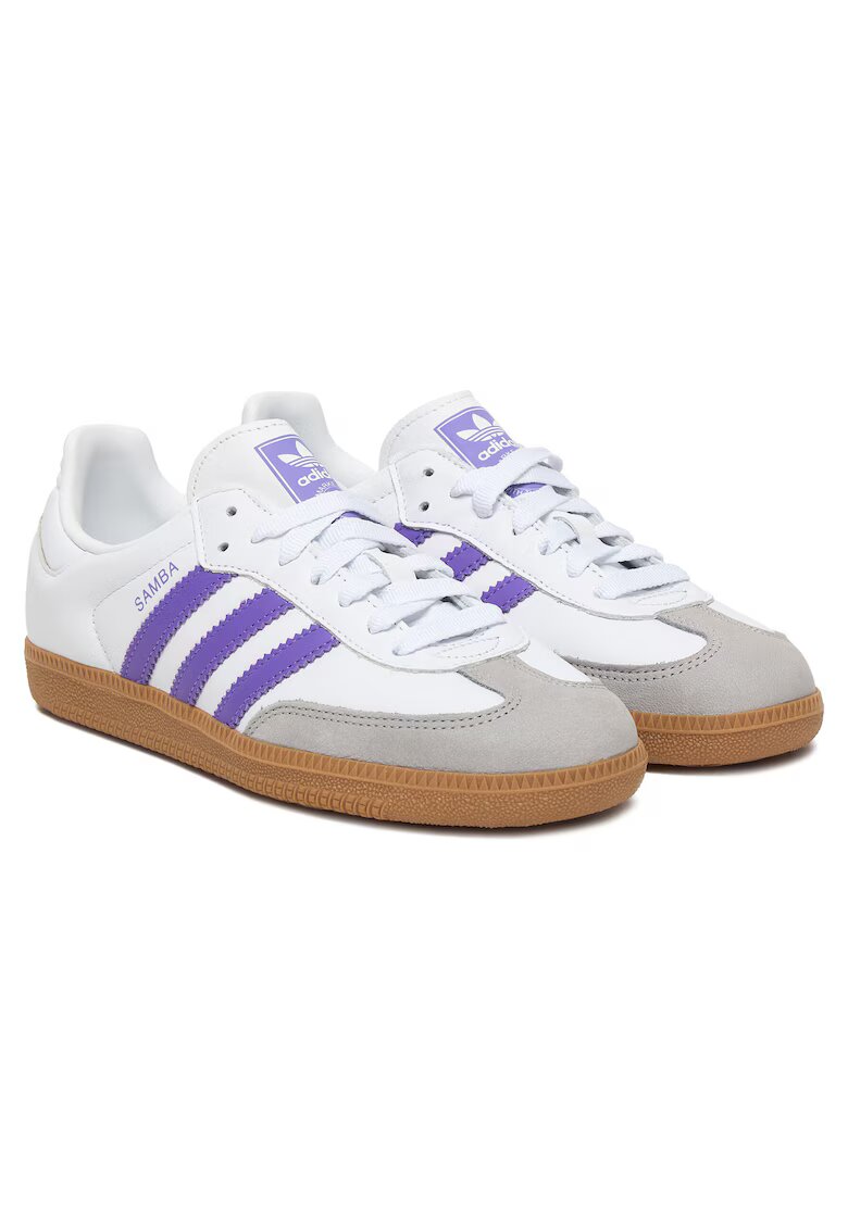 adidas Дамски кецове - естествена кожа - бели - текстил