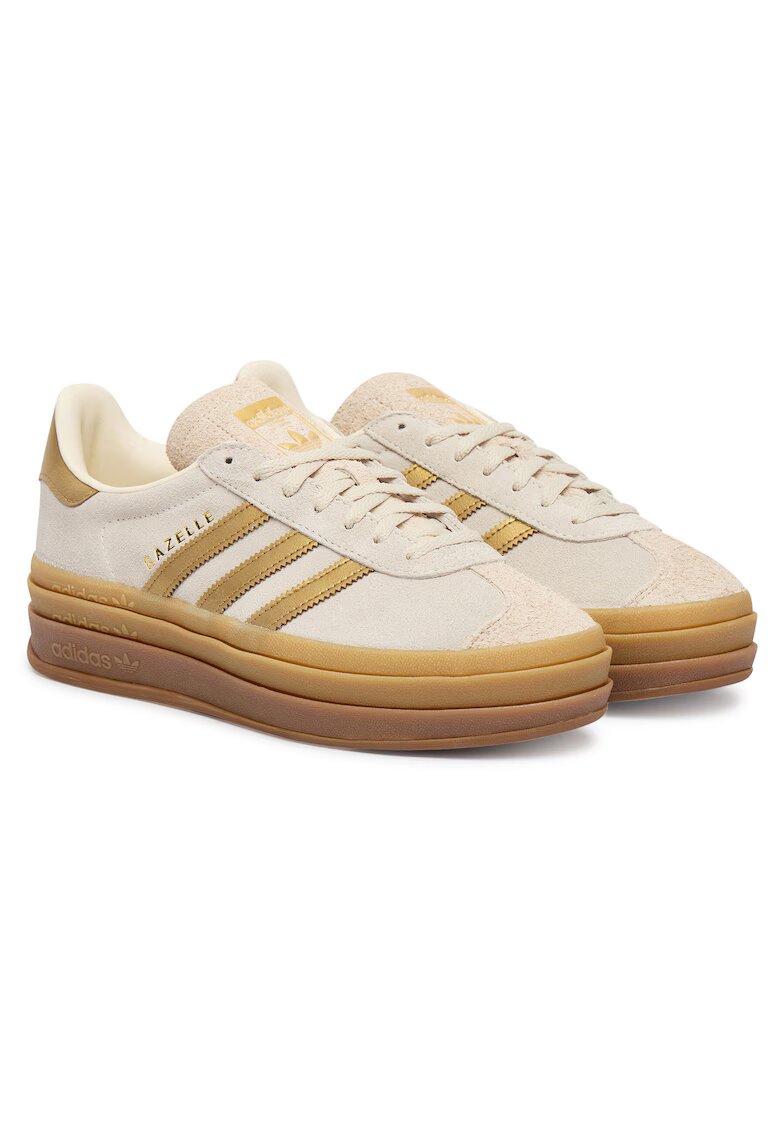 adidas Дамски кецове естествена кожа - бежово