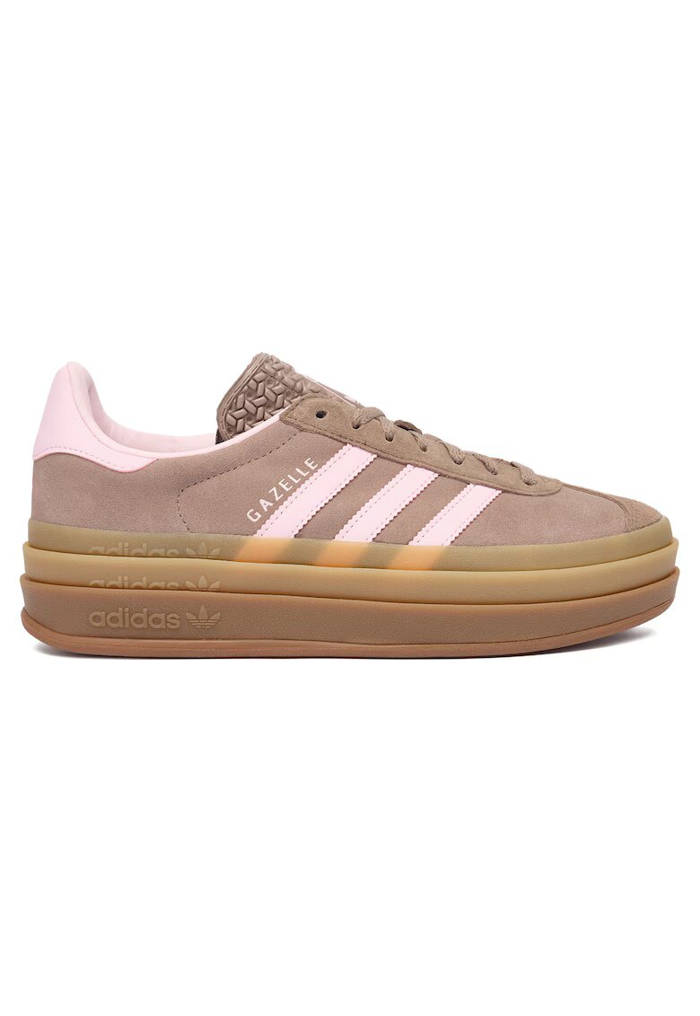 adidas Дамски кецове - естествена кожа - кафяви - на платформа