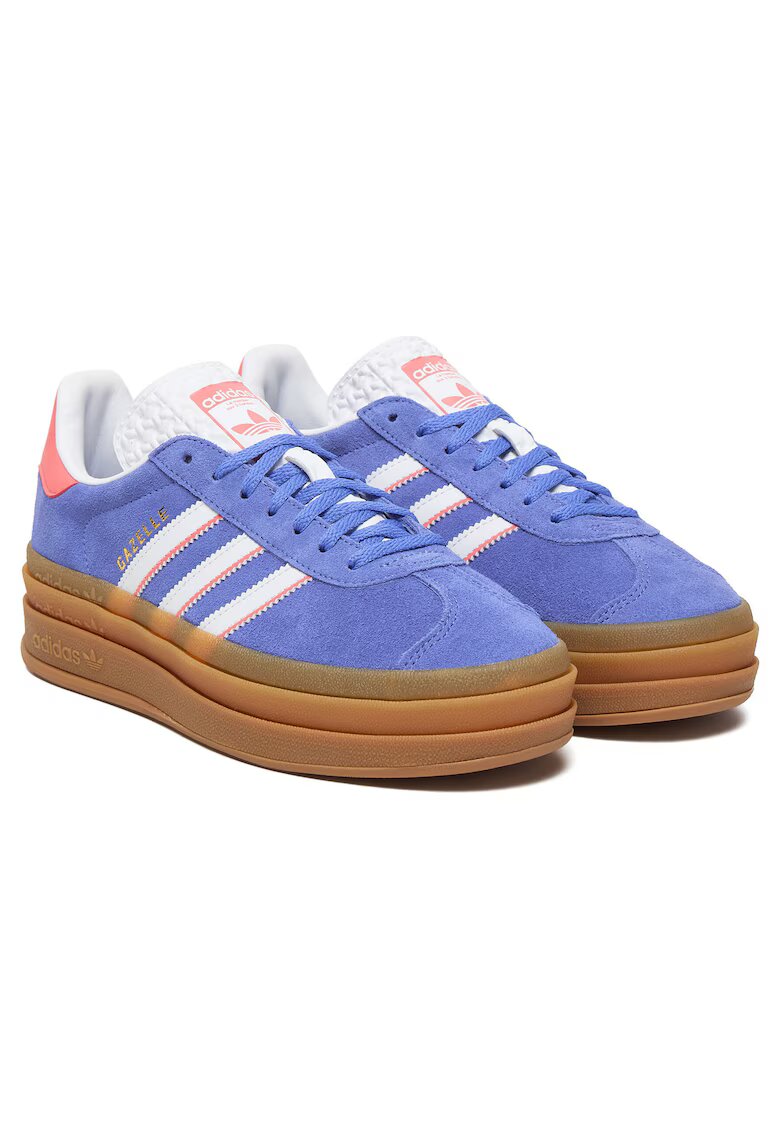 adidas Дамски кецове - естествена кожа - виолетови - платформа