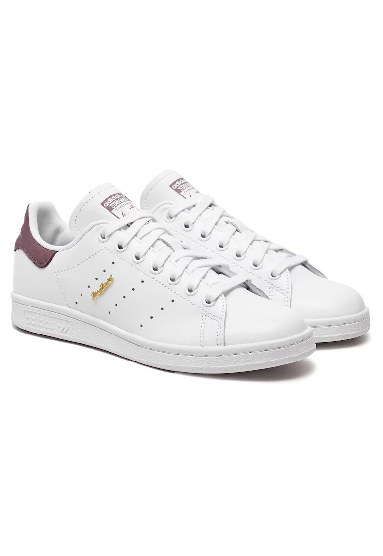 adidas Дамски кецове Stan Smith - естествена кожа - бял/лилав
