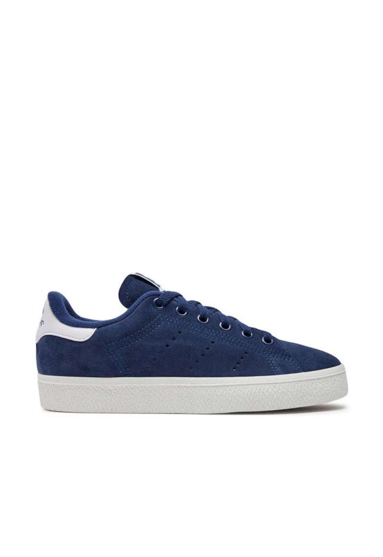 adidas Дамски кецове Stan Smith - естествена кожа - бяло/синьо - Бял/Син