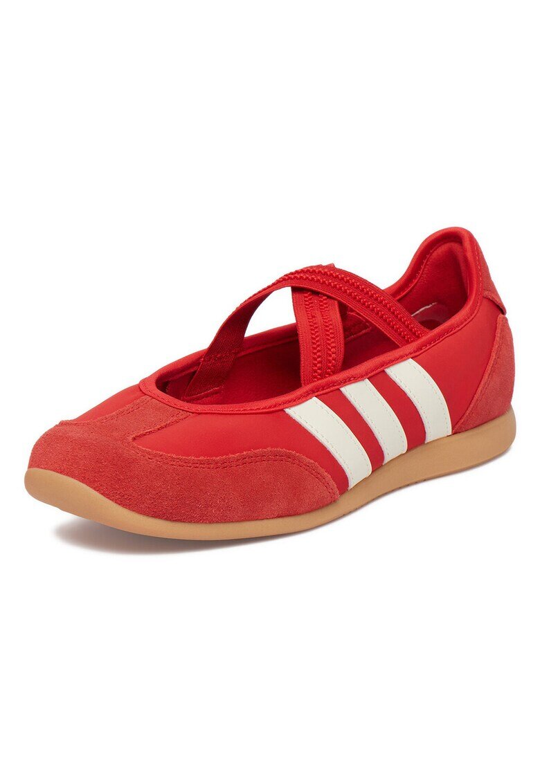 adidas Дамски маратонки - естествена кожа - червени - модерен дизайн