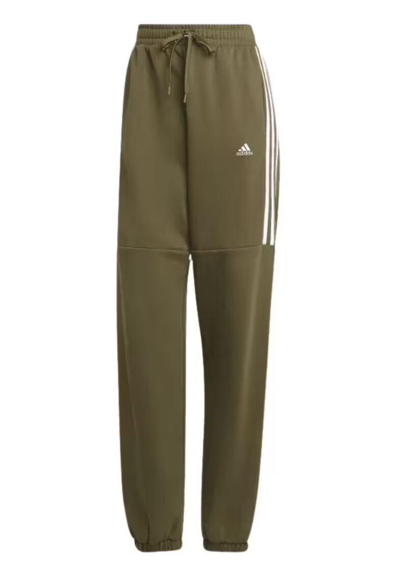 adidas Дамски спортен панталон каки - висока талия - джобове - рециклиран памук