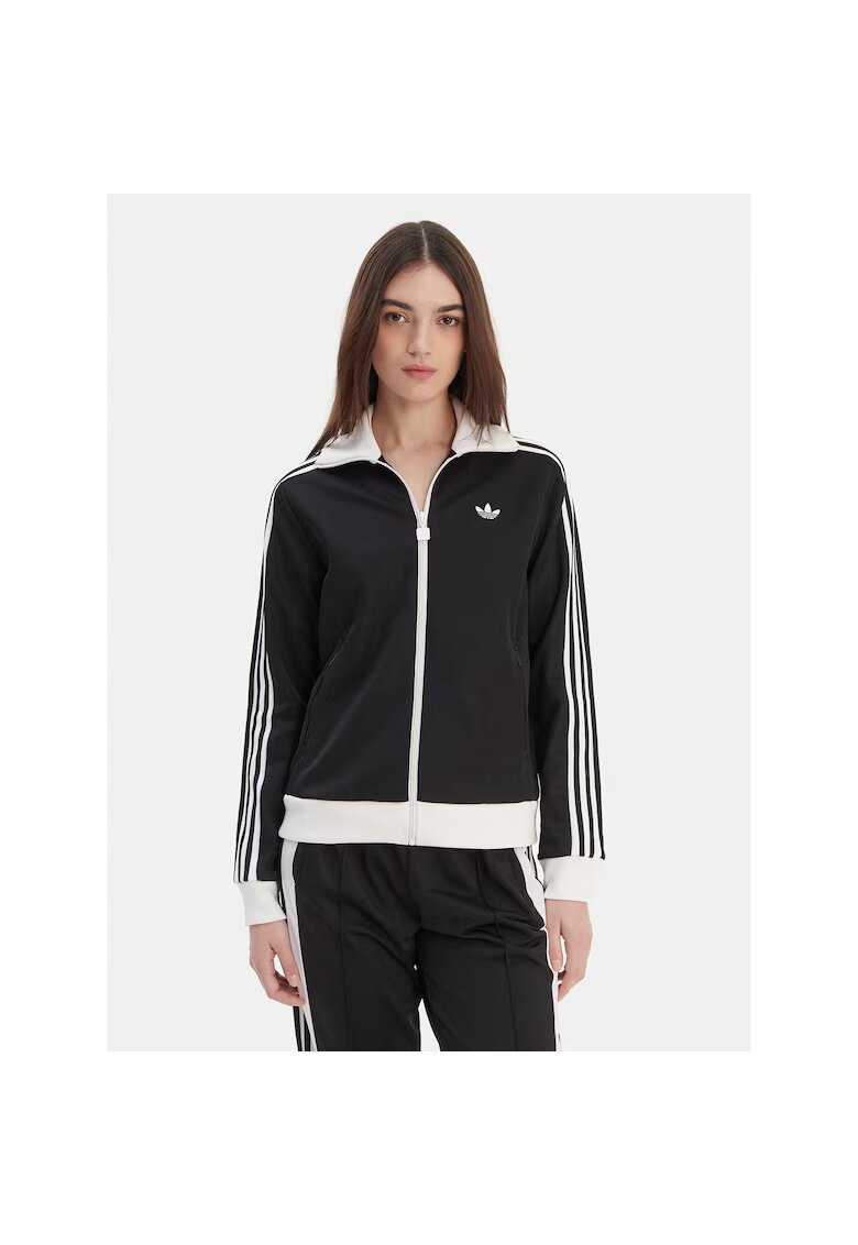 adidas Дамски спортен суичър - черен/бял