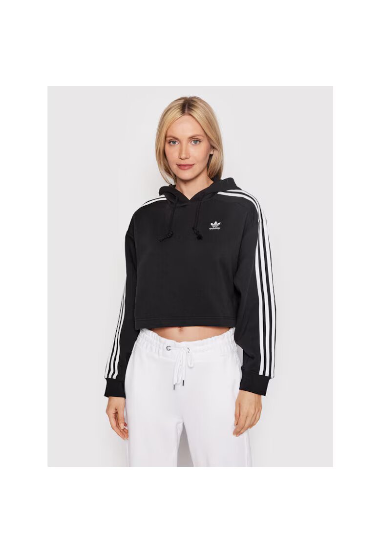 adidas Дамски спортен суичър /бял - с качулка