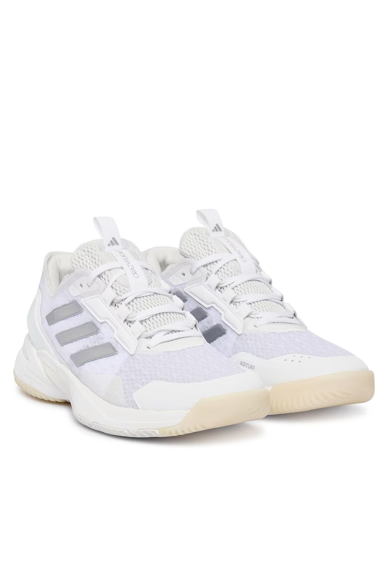 adidas Дамски спортни обувки - бели - текстил - за зала