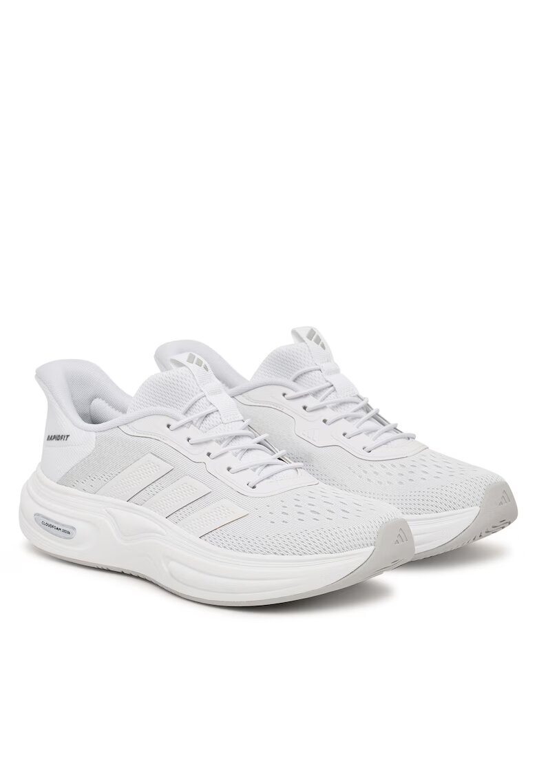 adidas Дамски спортни обувки - текстилен материал - бели - дебела подметка