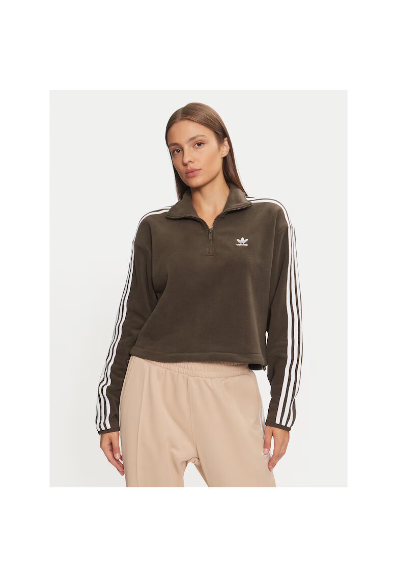 adidas Дамско спортно яке тъмнозелено - дишащо