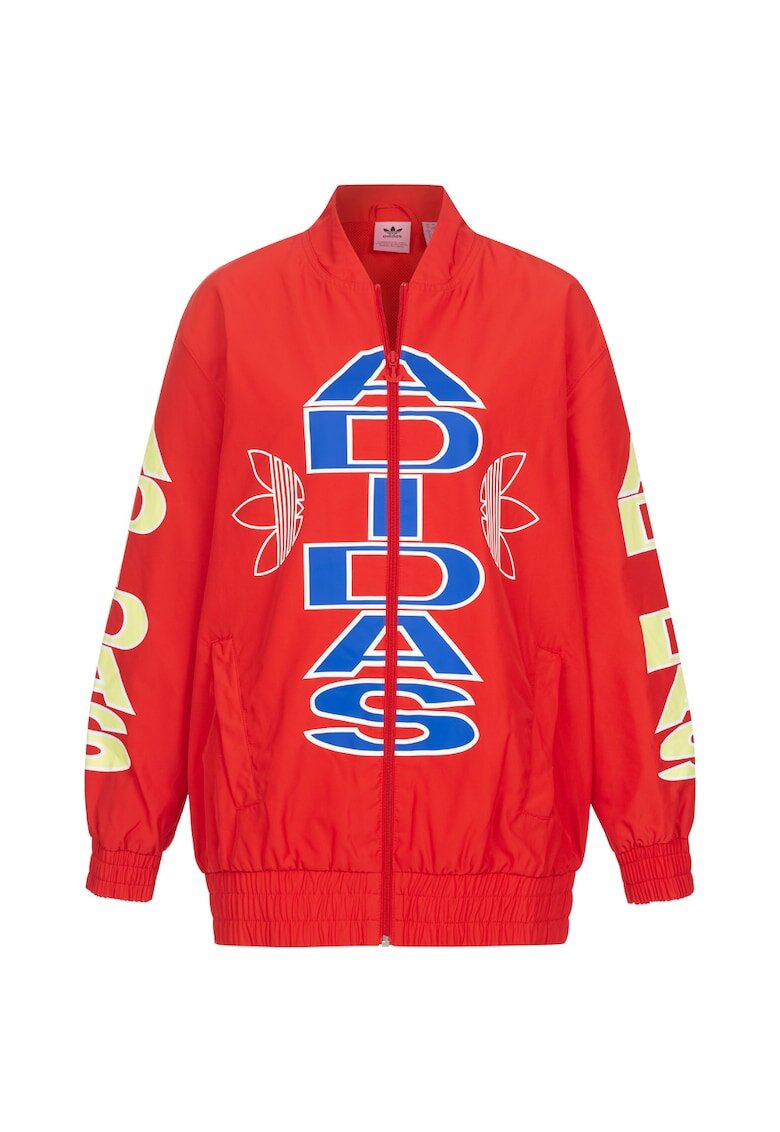 adidas Дамско спортно яке Windbreaker - Полиестер - Червено