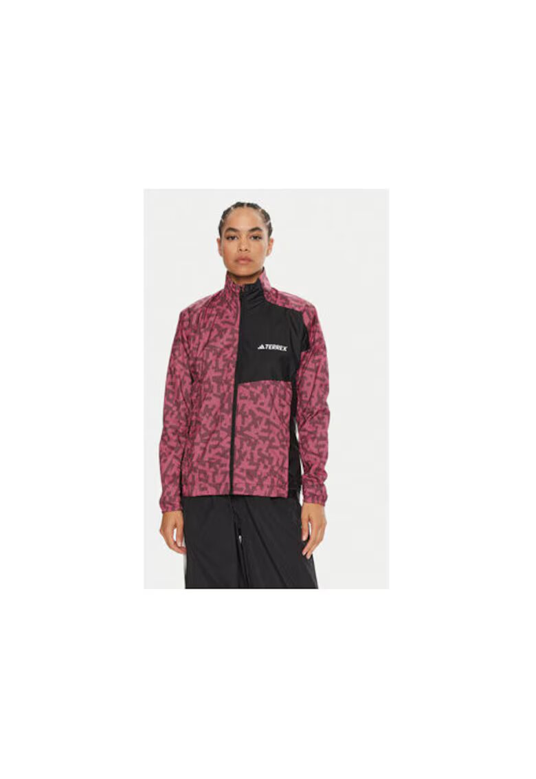 adidas Дамско яке за бягане - 303973131 - Рециклиран полиестер - Розов