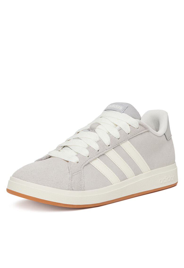 adidas Детски обувки - GRAND COURT - сиви - естествена кожа