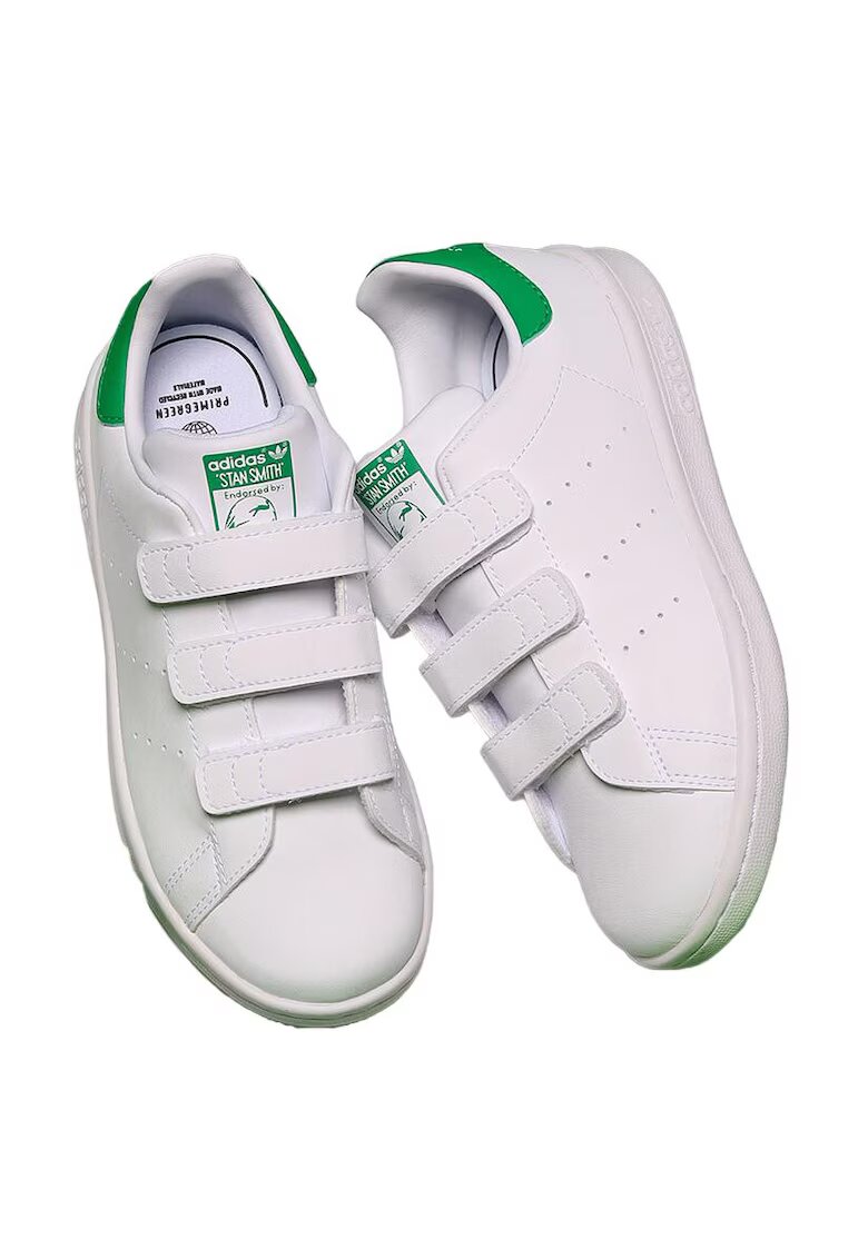 adidas Детски обувки Stan Smith - унисекс - бял/зелен - екологична кожа