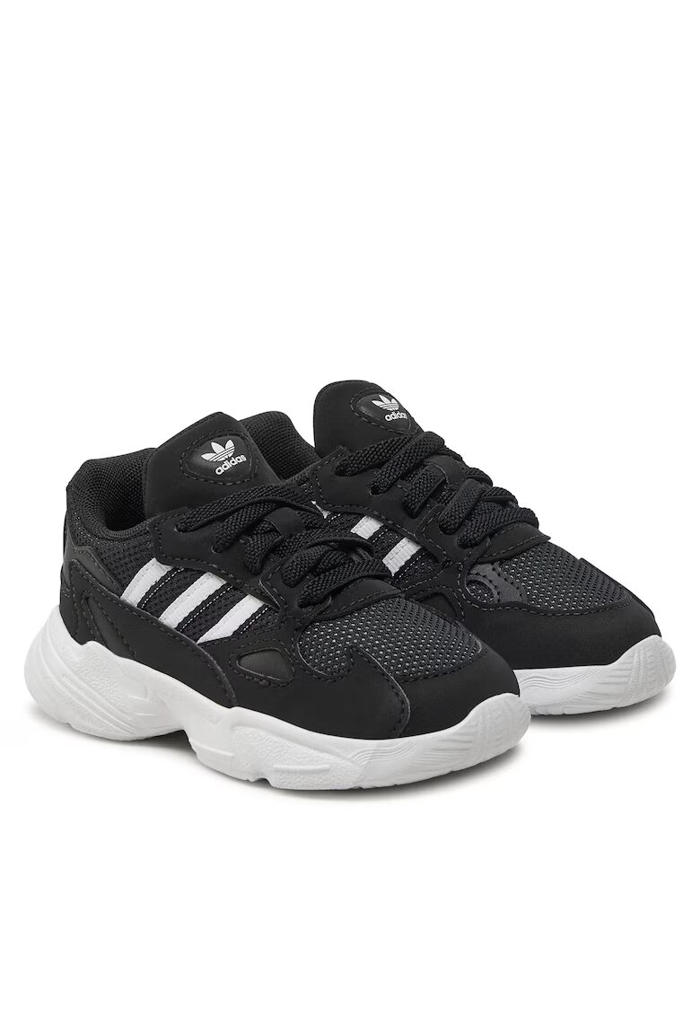 adidas Детски спортни обувки - Falcon El I - за бягане - еко кожа - Cblack/Ftwwht/Ftwwht