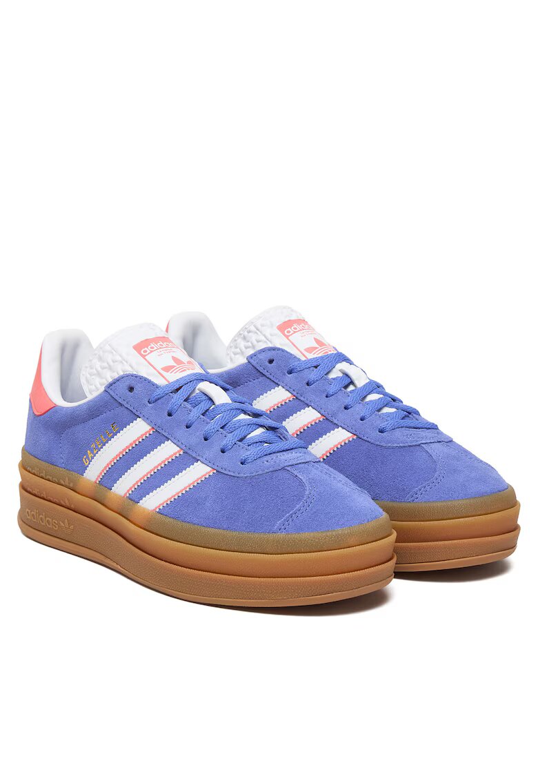 adidas Детски спортни обувки - Gazelle - естествена кожа - виолетови - платформа