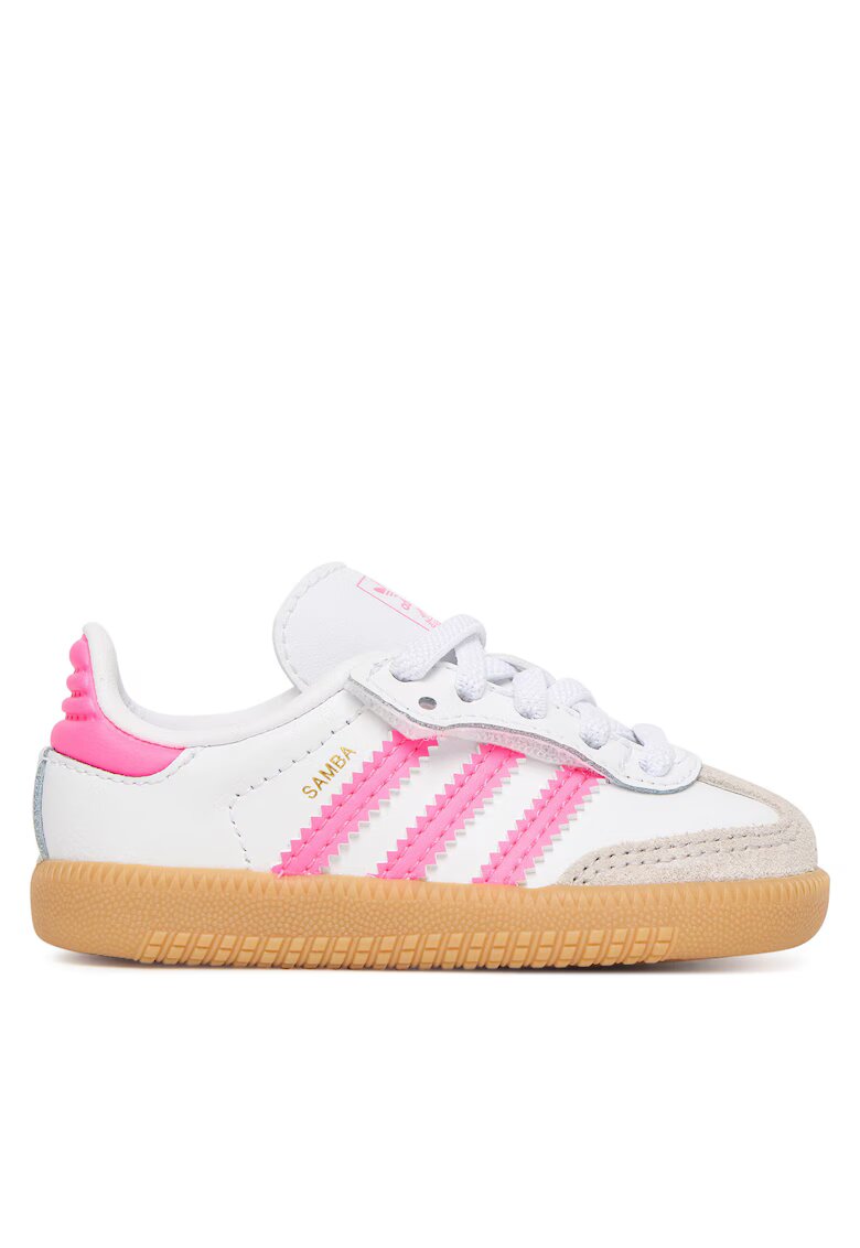 adidas Детски спортни обувки Samba Og Cf El I JQ3 - бял/розов - естествена кожа