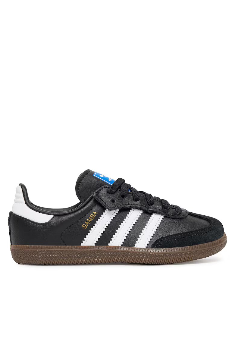adidas Детски спортни обувки - Samba Og - естествена кожа - черно/бяло/кафяво