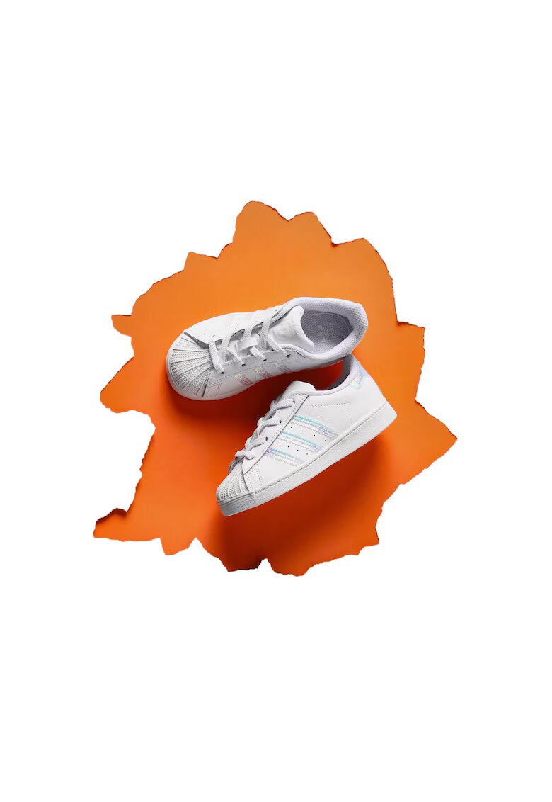 adidas Детски спортни обувки - Superstar - издръжливи - бели - естествена кожа