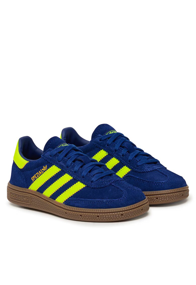 adidas Детски спортни обувки - Vicblu/Syello/Gum5 - естествена кожа - за хандбал