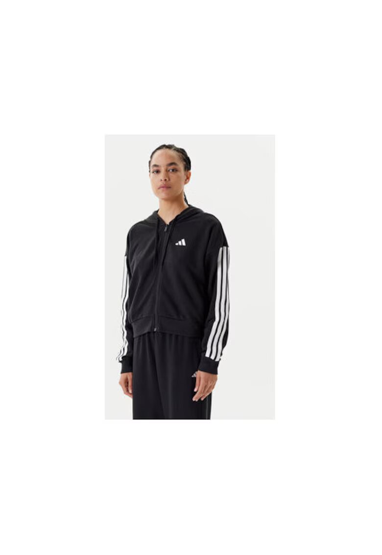 adidas Едноцветен суичър с контрастно лого