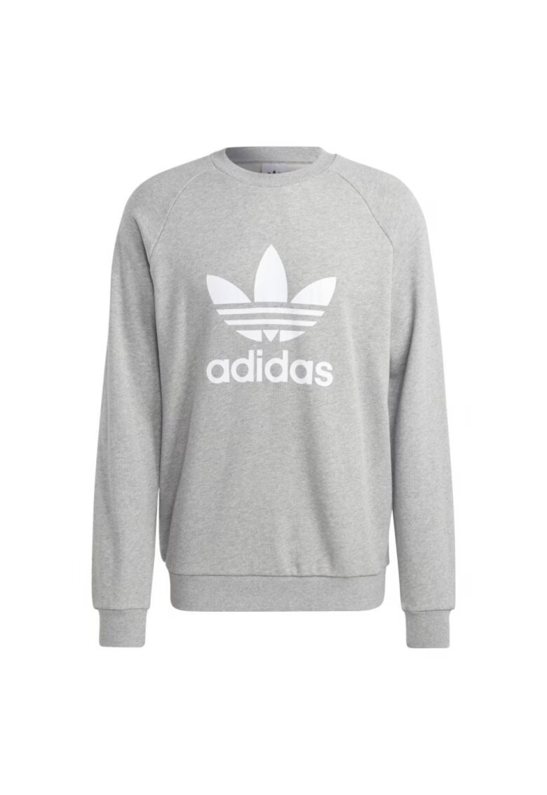 adidas Мъжка спортна блуза - Adicolor Classics Trefoil - сива - памук