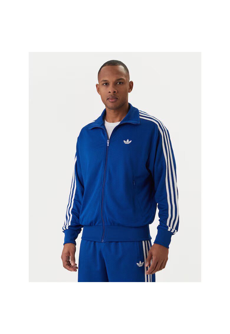 adidas Мъжка спортна блуза - рециклиран полиестер - свободна кройка - синя