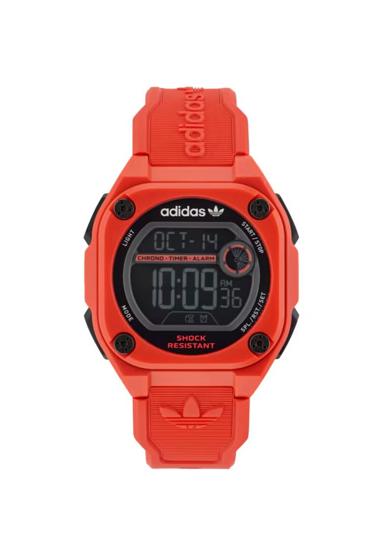 adidas Мъжки часовник AOST23063 - червен - сив - 45 мм - каучук