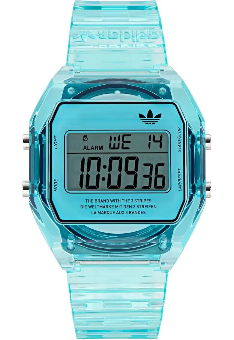adidas Мъжки часовник AOST24065 - дигитален - син - каишка от смола - 36x10 мм