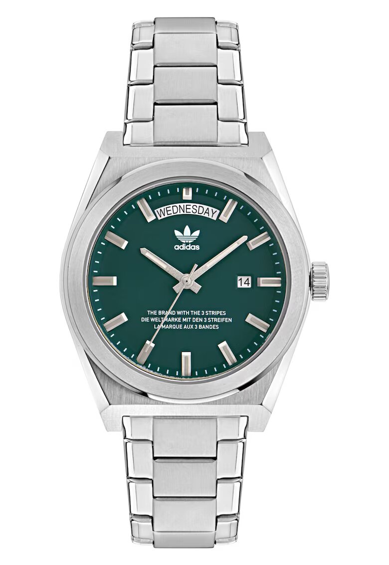 adidas Мъжки часовник кварцов - неръждаема стомана - водоустойчивост 5 ATM - сребрист