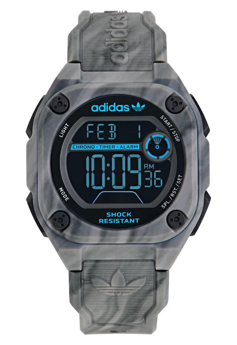 adidas Мъжки часовник модел CITY TECH TWO GRFX - сив - каишка от смола - водоустойчивост 10 ATM