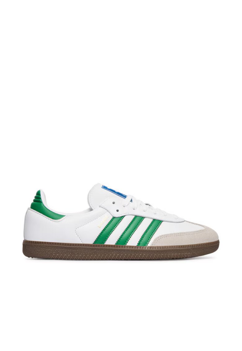 adidas Мъжки кецове - естествена кожа - бял/зелен