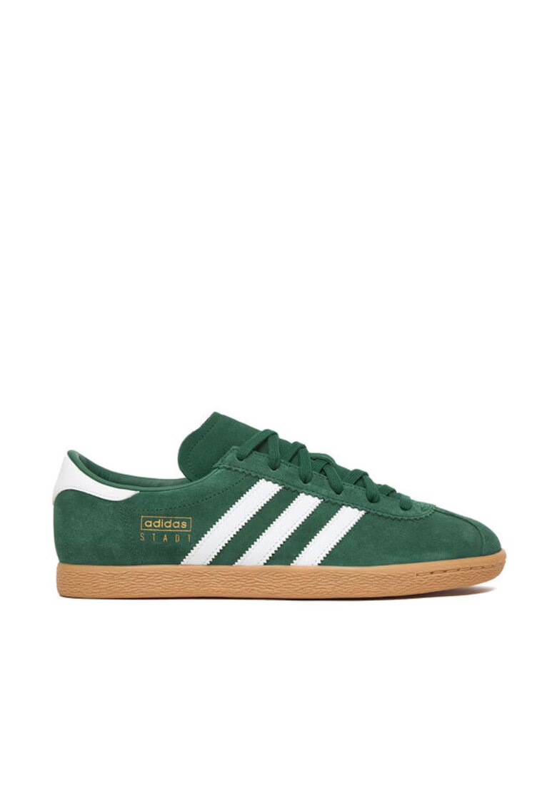 adidas Мъжки кецове - естествена кожа - зелени - удобни