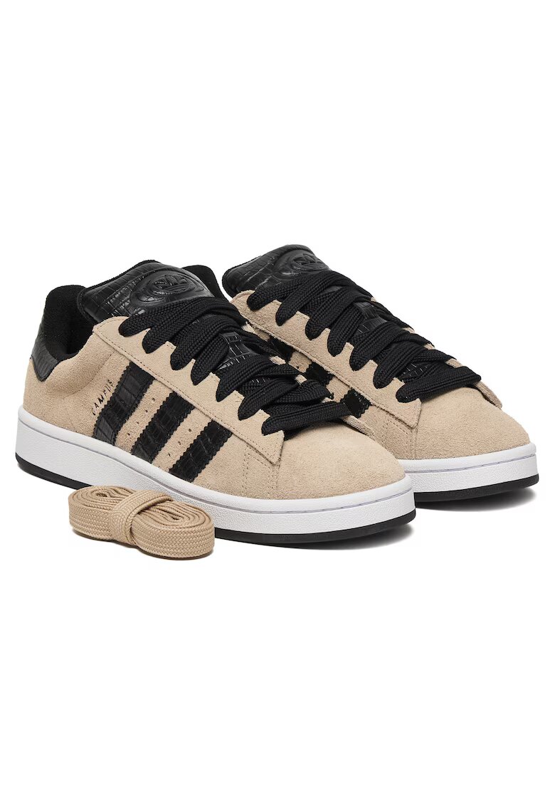 adidas Мъжки кецове - велур - бежов/черен