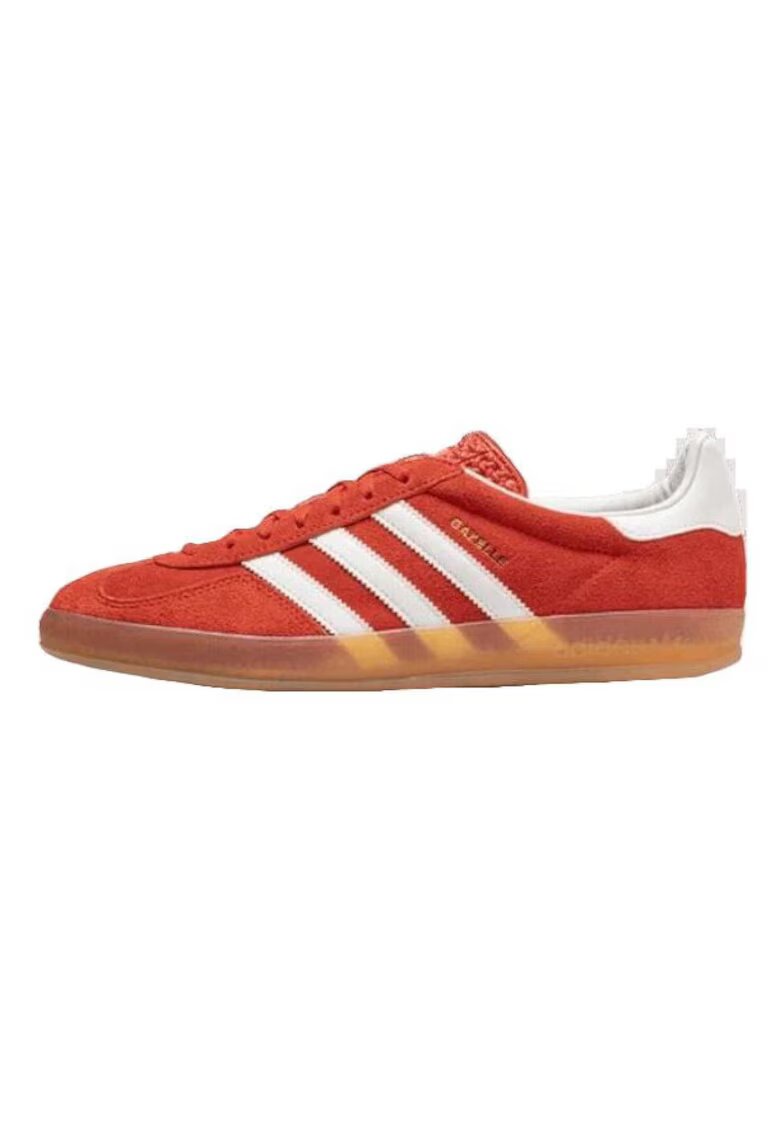 adidas Мъжки спортни обувки - Gazelle Indoor - оранжеви - материал текстил
