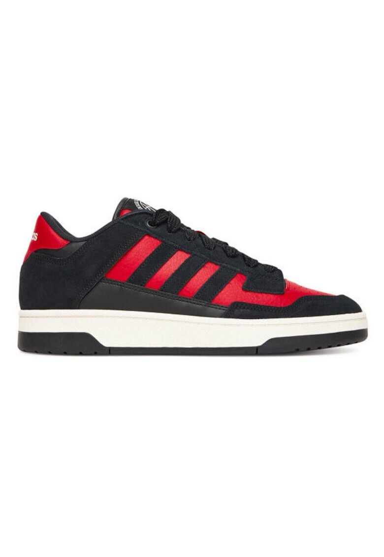 adidas Мъжки спортни обувки - Rapid Court Low - черно/червено - екологична кожа