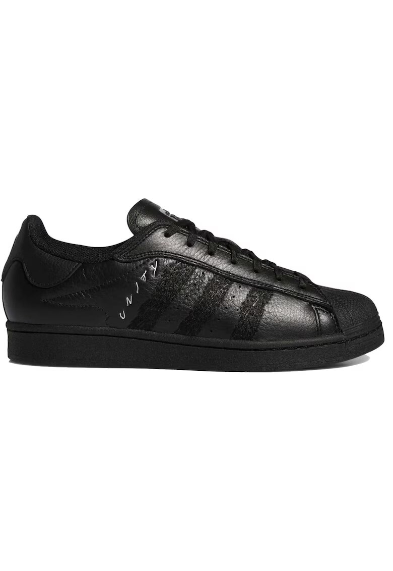adidas Мъжки спортни обувки Superstar ADV x Unity - черни - естествена кожа - каучук