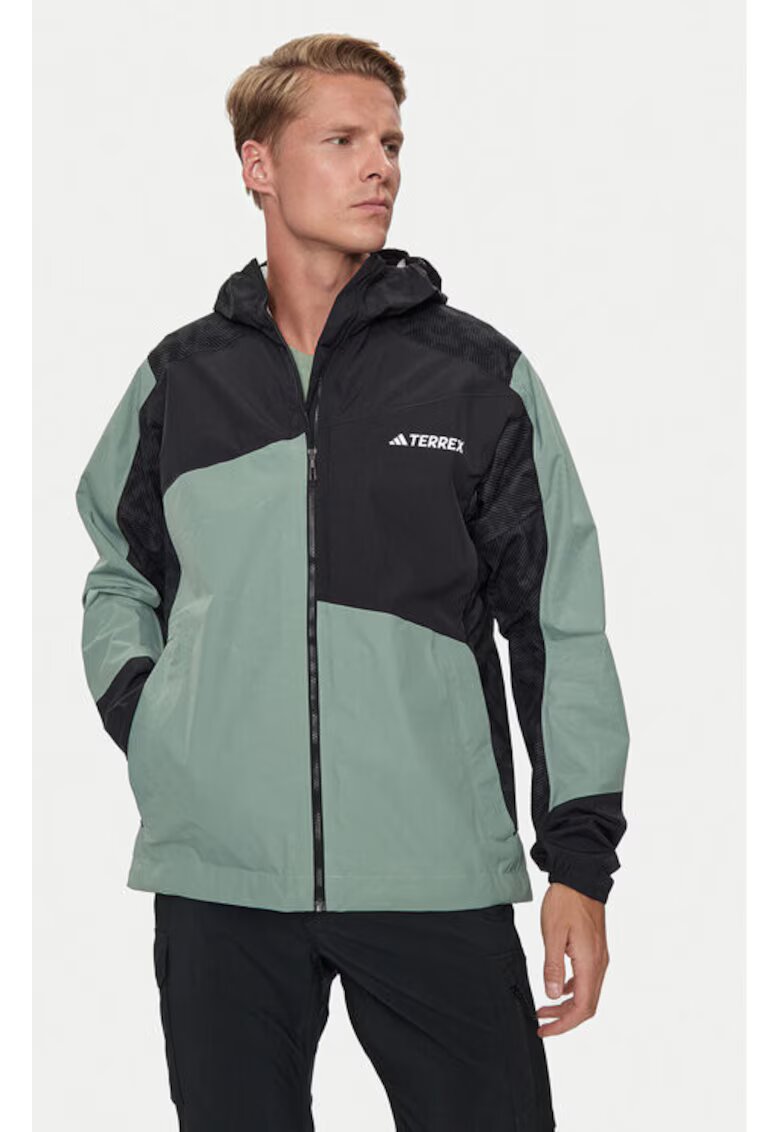 adidas Мъжко яке - 303461324 - Полиамид - Зелено