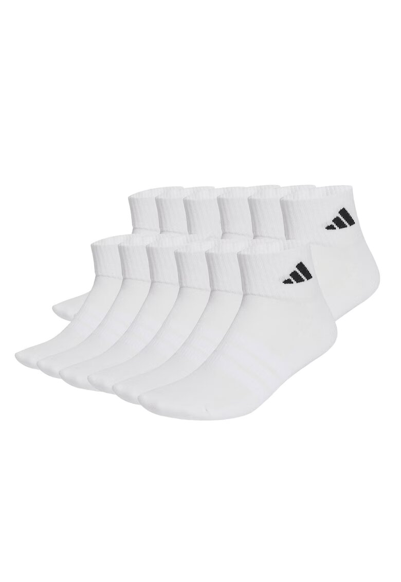 adidas Омекотени чорапи до глезена Essentials - 12 чифта - Бял