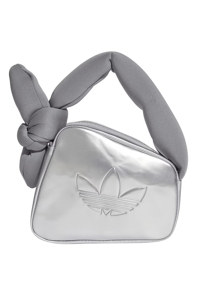 adidas Originals Чанта Mini Airliner от еко кожа с релефно лого Сребрист