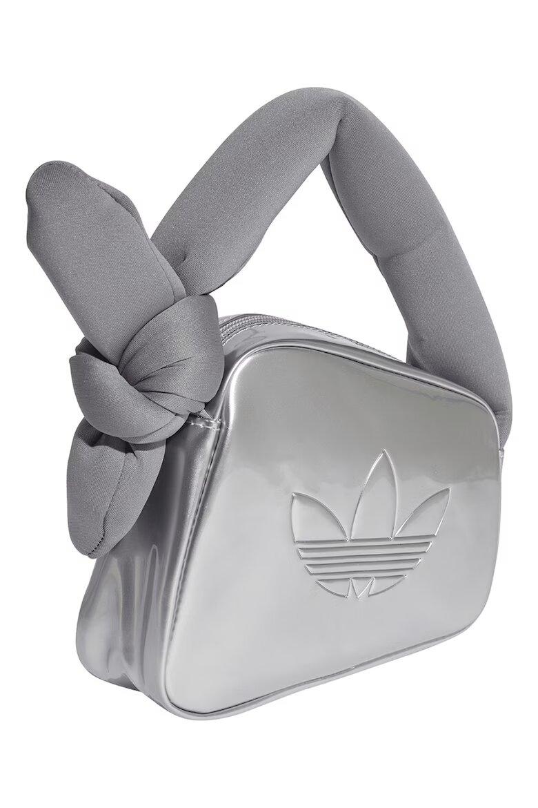 adidas Originals Чанта Mini Airliner от еко кожа с релефно лого Сребрист