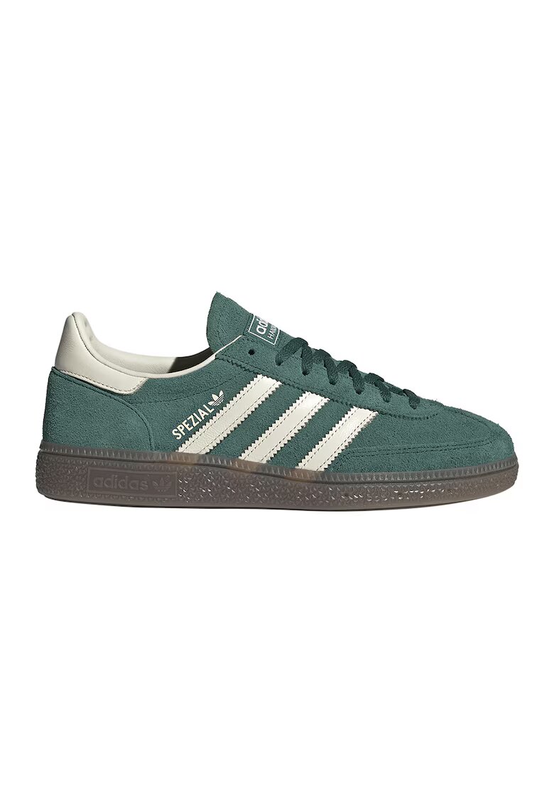 adidas Originals Хандбални обувки Spezial от велур и кожа - Зелен/Слонова кост