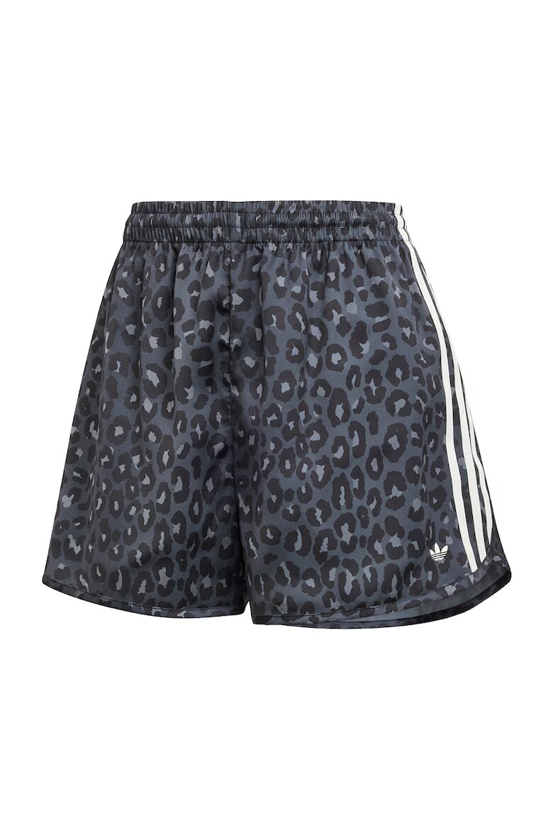 adidas Originals Къс панталон с висока талия Бял/Антрацитно сиво