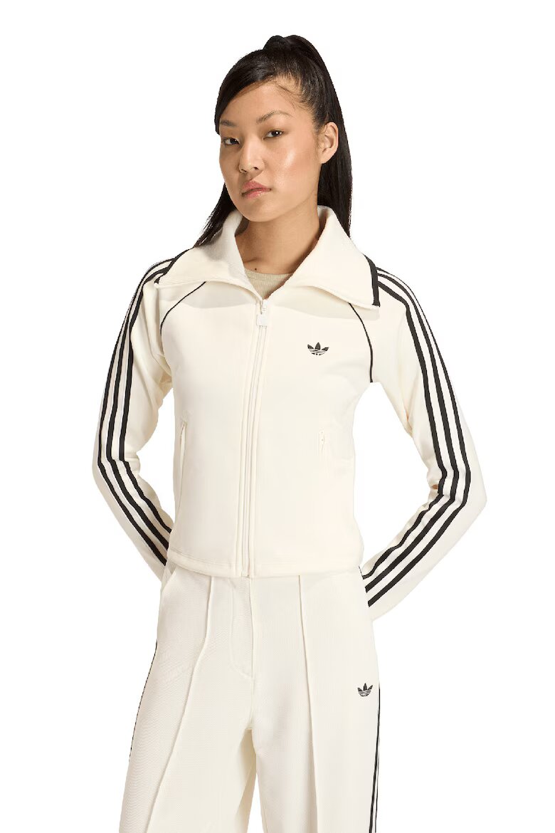 adidas Originals Къс слим суитшърт Черен/Бежов